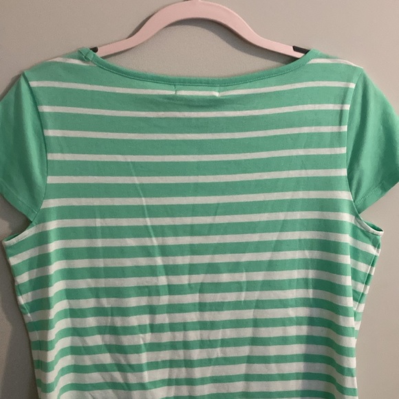 Liz Claiborne women’s teal green striped top - Picture 14 of 14